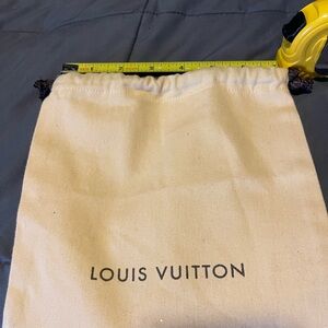 Louis Vuitton Cream Drawstring Storage Pouch